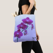 Paarse Plum Fantasy Orchids Eigen Schouder Tas (Dichtbij)
