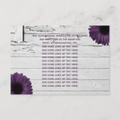 Paarse Plum Gerber Daisy Wedding Information Card Informatiekaartje (Voorkant)