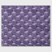 Paarse Plum Glam Luxe Opulent Tufted Leather VIP Cadeaupapier (Vlak)
