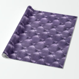 Paarse Plum Glam Luxe Opulent Tufted Leather VIP Cadeaupapier