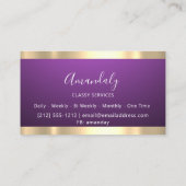 Paarse Plum Gold Professional Makeup Nails roze Visitekaartje (Achterkant)