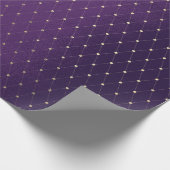 Paarse Plum Golden Net Delicate Diamond Cut Cadeaupapier (Hoek)