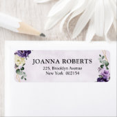 Paarse Plum Ivory Gold Floral Geometric Wedding La Etiket (Insitu)