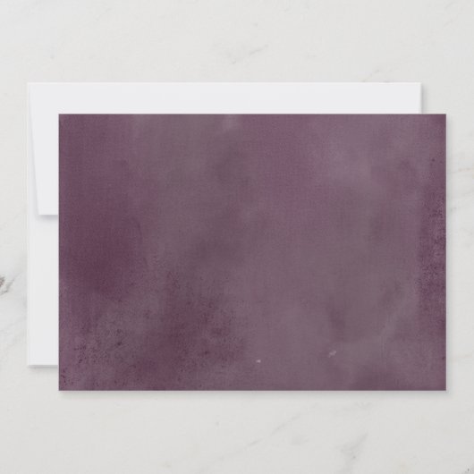Paarse Plum Mauve Pink Floral Save the Date Card (Achterkant)