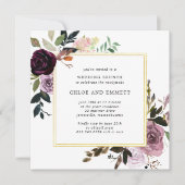 Paarse Plum Mauve Pink Post Wedding Brunch Kaart (Voorkant)