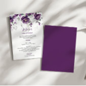 Paarse Plum Peonies Wedding Menu