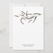 Paarse Plum Pink Peonies krans Vrijgezellenfeest Kaart (Achterkant)