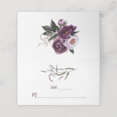 Paarse Plum Pioenroos plaats kaarten Plaatskaartje (Buitenkant ongevouwen)