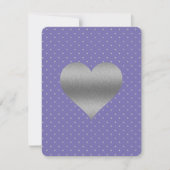 PAARSE Plum Silver Polka Dot Shower Party Kaart (Voorkant)