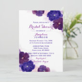 Paarse Plum Violet Waterverf Bloemen Vrijgezellenf Kaart (Staand voorkant)