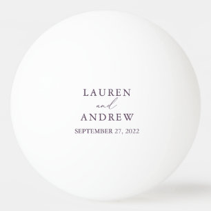 Paarse Plum Wedding Personalized Ping Pong Ball
