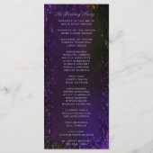 Paarse Plum Wedding Programma Programmakaart (Achterkant)