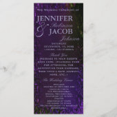 Paarse Plum Wedding Programma Programmakaart (Voorkant)