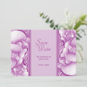  Paarse Plum Wedding Save the Date Kaart (Staand voorkant)