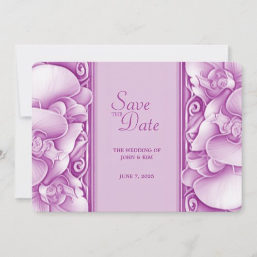 Paarse Plum Wedding Save the Date Kaart (Voorkant)