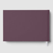 Paarse Plum & White Chic Simple Minimalist Weddens Gastenboek (Achterkant)