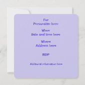 Paarse poedel meisjes gepersonaliseerd dank u kaart (Achterkant)