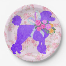 Paarse poedel partij benodigdheden