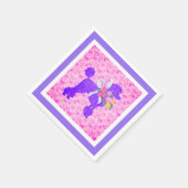 Paarse poedel partij benodigdheden servet (Hoek)