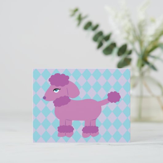 Paarse poel briefkaart (Staand voorkant)