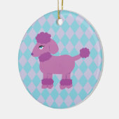 Paarse poel keramisch ornament (Links)