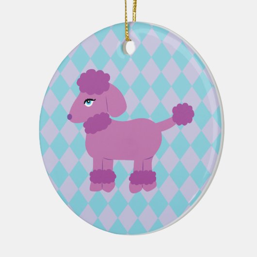 Paarse poel keramisch ornament (Links)