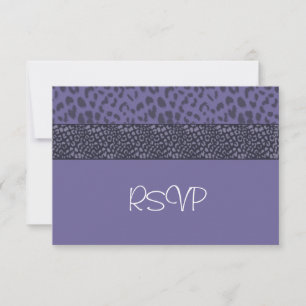 Paarse Poema Pattern RSVP Kaartje