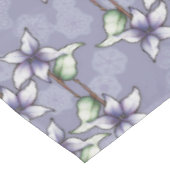 Paarse Poinsettias & Sneeuwvlokken Kerstwinter Tafelkleed (Gekanteld)