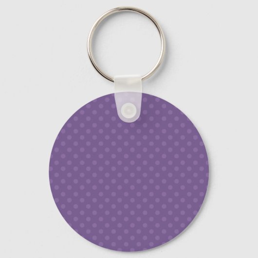 PAARSE poka Dot Achtergrond maakt het jezelf Sleutelhanger (Voorkant)