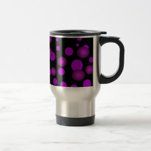 Paarse poka Dots 3D Commuter Cup Reisbeker