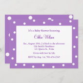  Paarse poka Dots Kaart (Voorkant / Achterkant)