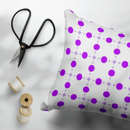 Paarse poka Dots, Polka Dot Pattern, Stippen, gedo Accent Kussen
