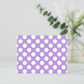 Paarse poka Dots, Polka Dot Pattern, Stippen, gedo Briefkaart (Staand voorkant)