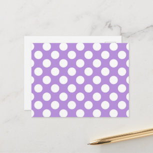 Paarse poka Dots, Polka Dot Pattern, Stippen, gedo Briefkaart