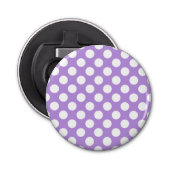 Paarse poka Dots, Polka Dot Pattern, Stippen, gedo Button Flesopener (Voorkant)