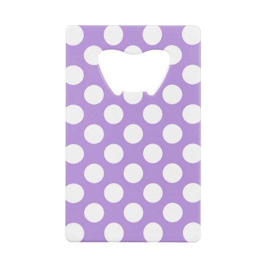 Paarse poka Dots, Polka Dot Pattern, Stippen, gedo Creditkaart Flessenopener (Voorkant)