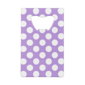 Paarse poka Dots, Polka Dot Pattern, Stippen, gedo Creditkaart Flessenopener (Achterkant)