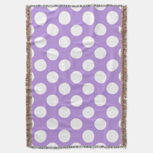 Paarse poka Dots, Polka Dot Pattern, Stippen, gedo Deken (Voorkant Verticaal)