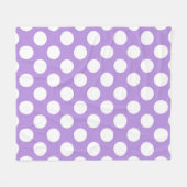 Paarse poka Dots, Polka Dot Pattern, Stippen, gedo Fleece Deken (Voorkant (Horizontaal))
