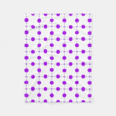 Paarse poka Dots, Polka Dot Pattern, Stippen, gedo Fleece Deken (Voorkant)