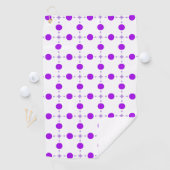 Paarse poka Dots, Polka Dot Pattern, Stippen, gedo Golfhanddoek (Insitu)