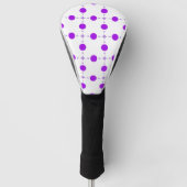 Paarse poka Dots, Polka Dot Pattern, Stippen, gedo Golfheadcover (Voorkant)