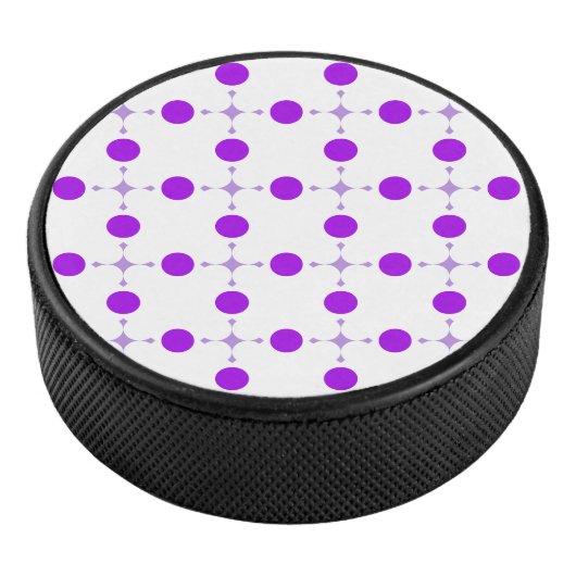 Paarse poka Dots, Polka Dot Pattern, Stippen, gedo Hockey Puck (3/4)
