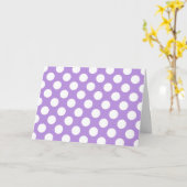 Paarse poka Dots, Polka Dot Pattern, Stippen, gedo Kaart (Gele Bloem)