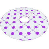Paarse poka Dots, Polka Dot Pattern, Stippen, gedo Kerstboom Rok (Gekanteld)