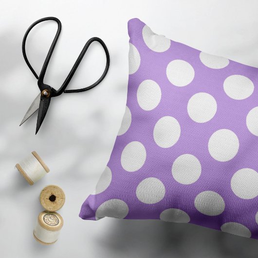Paarse poka Dots, Polka Dot Pattern, Stippen, gedo Kussensloop