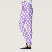 Paarse poka Dots, Polka Dot Pattern, Stippen, gedo Leggings (Links)