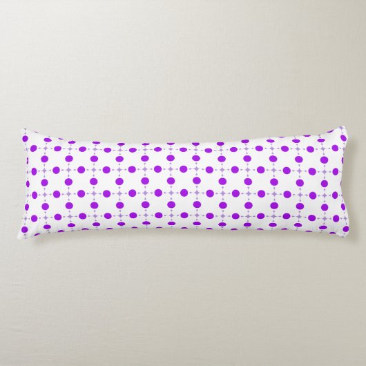 Paarse poka Dots, Polka Dot Pattern, Stippen, gedo Lichaamskussen (Voorkant)