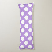 Paarse poka Dots, Polka Dot Pattern, Stippen, gedo Lichaamskussen (Achterkant (Verticaal))
