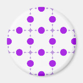 Paarse poka Dots, Polka Dot Pattern, Stippen, gedo Magneet (Voorkant)